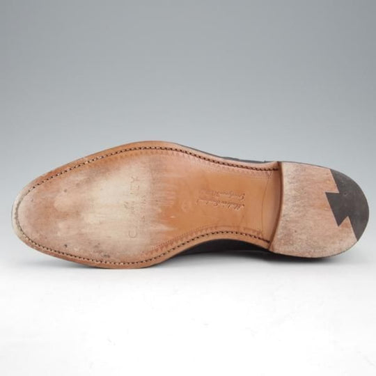 極美品★(英)チーニー 7F【定価￥82,500-★HENDRICK/ローファー】214ラスト/スリッポン/カーフ/黒/メンズ/CHEANEY★k512
