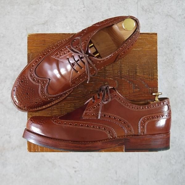 極上★(独)ハインリッヒ・ディンケラッカー SIZE 7.5【モデル定価￥193,600-★ウイスキーコードバン/茶/RIO/リオ】フルブローグ★k514