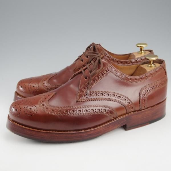 極上★(独)ハインリッヒ・ディンケラッカー SIZE 7.5【モデル定価￥193,600-★ウイスキーコードバン/茶/RIO/リオ】フルブローグ★k514