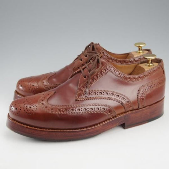 極上★(独)ハインリッヒ・ディンケラッカー SIZE 7.5【モデル定価￥193,600-★ウイスキーコードバン/茶/RIO/リオ】フルブローグ★k514