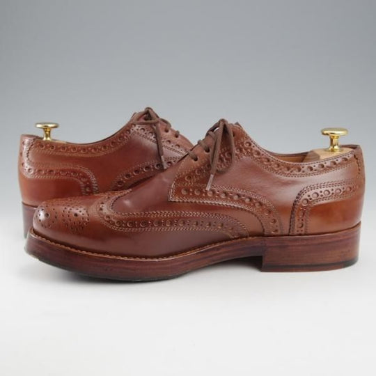 極上★(独)ハインリッヒ・ディンケラッカー SIZE 7.5【モデル定価￥193,600-★ウイスキーコードバン/茶/RIO/リオ】フルブローグ★k514