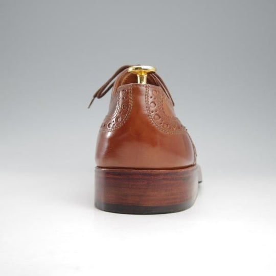 極上★(独)ハインリッヒ・ディンケラッカー SIZE 7.5【モデル定価￥193,600-★ウイスキーコードバン/茶/RIO/リオ】フルブローグ★k514