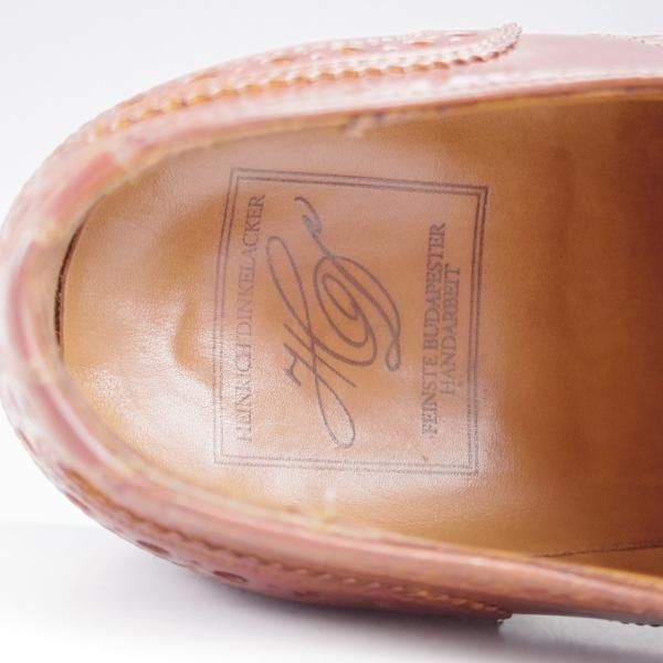 極上★(独)ハインリッヒ・ディンケラッカー SIZE 7.5【モデル定価￥193,600-★ウイスキーコードバン/茶/RIO/リオ】フルブローグ★k514
