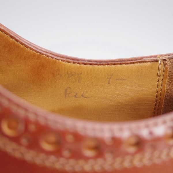 極上★(独)ハインリッヒ・ディンケラッカー SIZE 7.5【モデル定価￥193,600-★ウイスキーコードバン/茶/RIO/リオ】フルブローグ★k514