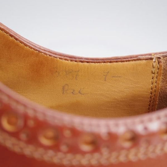 極上★(独)ハインリッヒ・ディンケラッカー SIZE 7.5【モデル定価￥193,600-★ウイスキーコードバン/茶/RIO/リオ】フルブローグ★k514