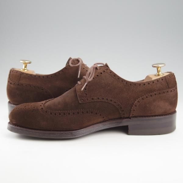 極美品★(スペイン製)カルミナ SIZE 6.5【トレーディングポスト別注★フルブローグ/815】FORESTラスト/スエード/濃茶/CARMINA★k531