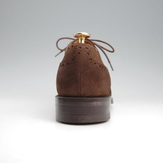 極美品★(スペイン製)カルミナ SIZE 6.5【トレーディングポスト別注★フルブローグ/815】FORESTラスト/スエード/濃茶/CARMINA★k531