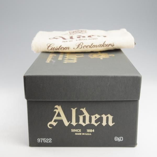 極上★オールデン 6.5D【定価￥133,100-★クロムエクセルレザー仕様/ロングウイング/97522】バリーラスト/黒/メンズ/ALDEN★k535