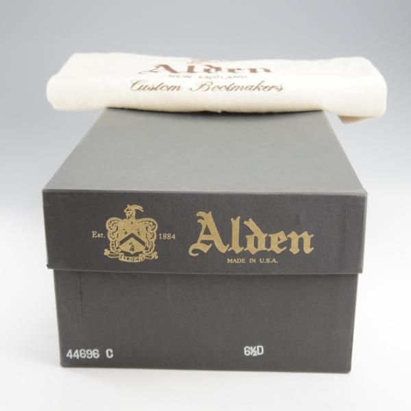 極美品★オールデン 6.5D【貴重★(ハワイ)Leather Soul別注/アンティークエッジ/44696C】バリーラスト/アルパインカーフ/茶/ALDEN★k539
