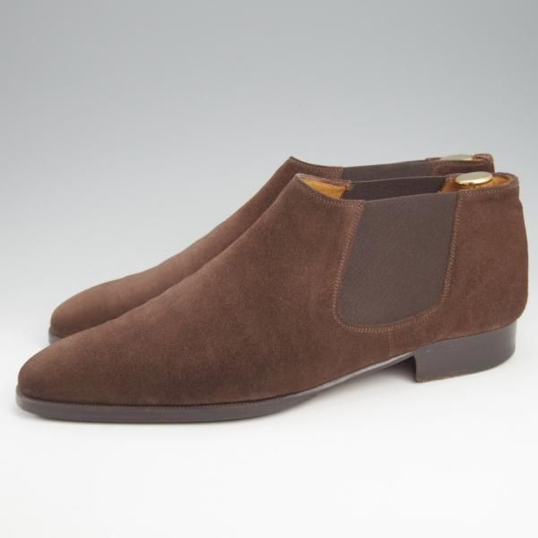★(伊)エンツォ・ボナフェ SIZE 9【定価10万円以上★ケーリーグラント同系/CARY GRANT/3727】サイドゴアブーツ/濃茶/Enzo Bonafe★k543