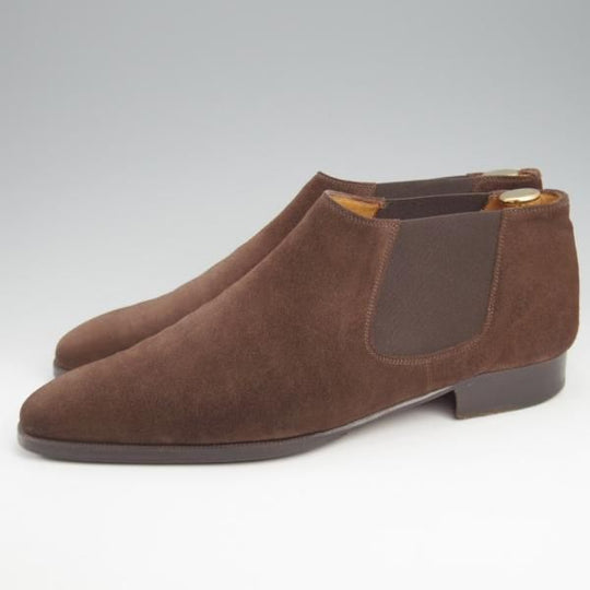 ★(伊)エンツォ・ボナフェ SIZE 9【定価10万円以上★ケーリーグラント同系/CARY GRANT/3727】サイドゴアブーツ/濃茶/Enzo Bonafe★k543