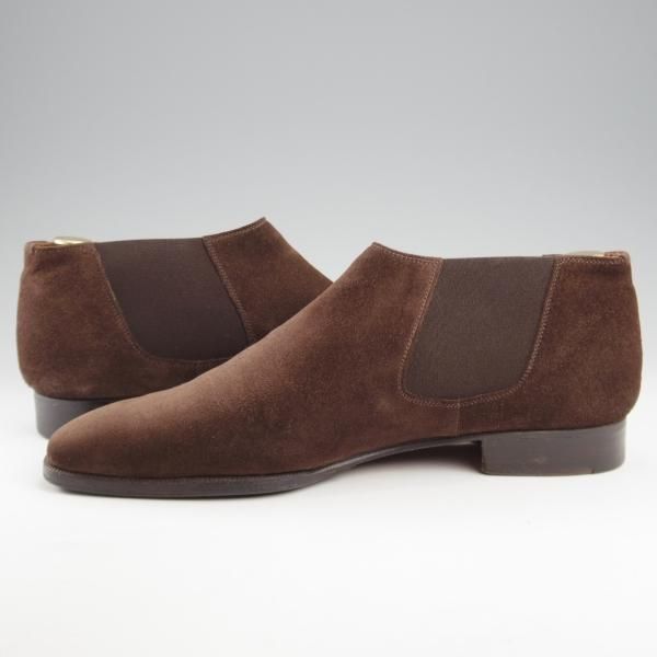 ★(伊)エンツォ・ボナフェ SIZE 9【定価10万円以上★ケーリーグラント同系/CARY GRANT/3727】サイドゴアブーツ/濃茶/Enzo Bonafe★k543