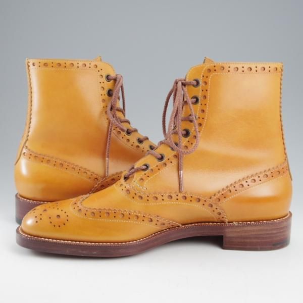 未使用★(HM)ギルド・オブ・クラフツ US6.5D【税込上代￥264,000-★Riggs/ハンドソーンウェルテッド製法】カントリーブーツ/茶★k545