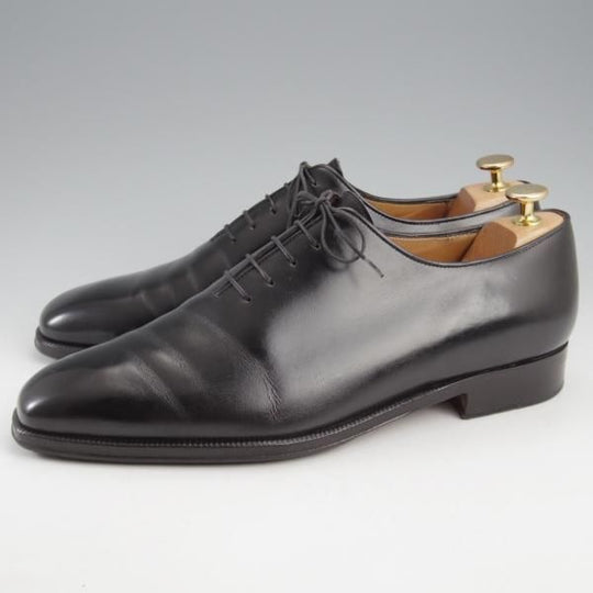 極上★(伊)エンツォ・ボナフェ SIZE 9【定価10万円以上★ホールカット/黒】カーフ/メンズ/Enzo Bonafe★k546