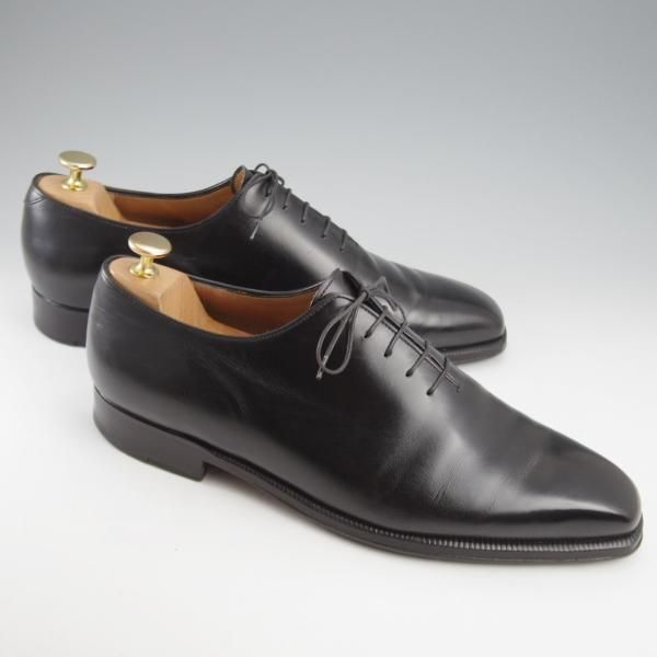 極上★(伊)エンツォ・ボナフェ SIZE 9【定価10万円以上★ホールカット/黒】カーフ/メンズ/Enzo Bonafe★k546