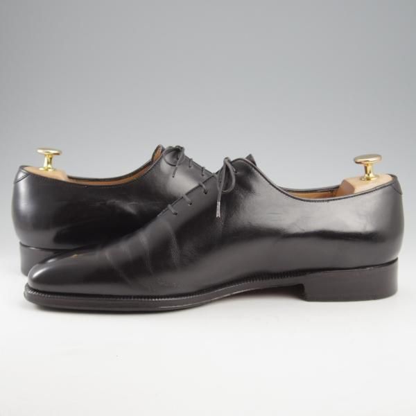 極上★(伊)エンツォ・ボナフェ SIZE 9【定価10万円以上★ホールカット/黒】カーフ/メンズ/Enzo Bonafe★k546