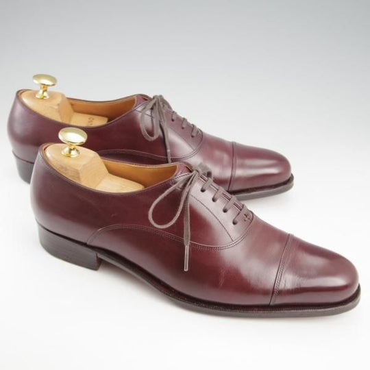 極美品★(浅草)ギルド・オブ・クラフツ US6.5C【最上級★フルハンドメイド/Crown/シームレスバック】ストレートチップ/カーフ/赤茶★k547