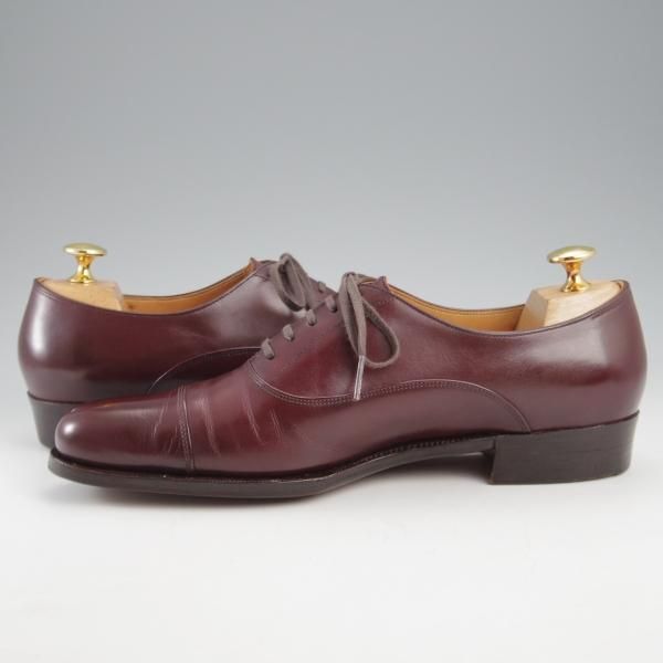 極美品★(浅草)ギルド・オブ・クラフツ US6.5C【最上級★フルハンドメイド/Crown/シームレスバック】ストレートチップ/カーフ/赤茶★k547