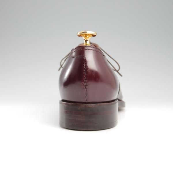 未使用★(浅草)ギルド・オブ・クラフツ US7D程度【税込上代￥220,000-★ハンドソーンウェルテッド製法】パンチドキャップトゥ/赤茶★k548