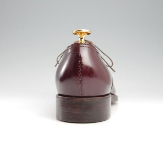 未使用★(浅草)ギルド・オブ・クラフツ US7D程度【税込上代￥220,000-★ハンドソーンウェルテッド製法】パンチドキャップトゥ/赤茶★k548