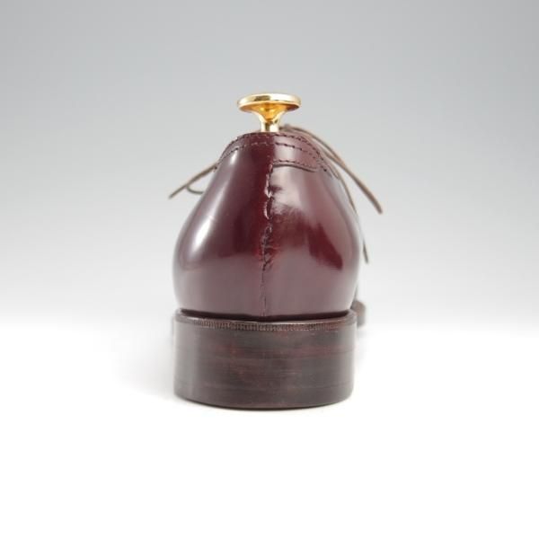 未使用★(浅草)ギルド・オブ・クラフツ US7D程度【税込上代￥220,000-★ハンドソーンウェルテッド製法】パンチドキャップトゥ/赤茶★k548