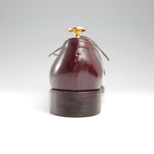 未使用★(浅草)ギルド・オブ・クラフツ US7D程度【税込上代￥220,000-★ハンドソーンウェルテッド製法】パンチドキャップトゥ/赤茶★k548