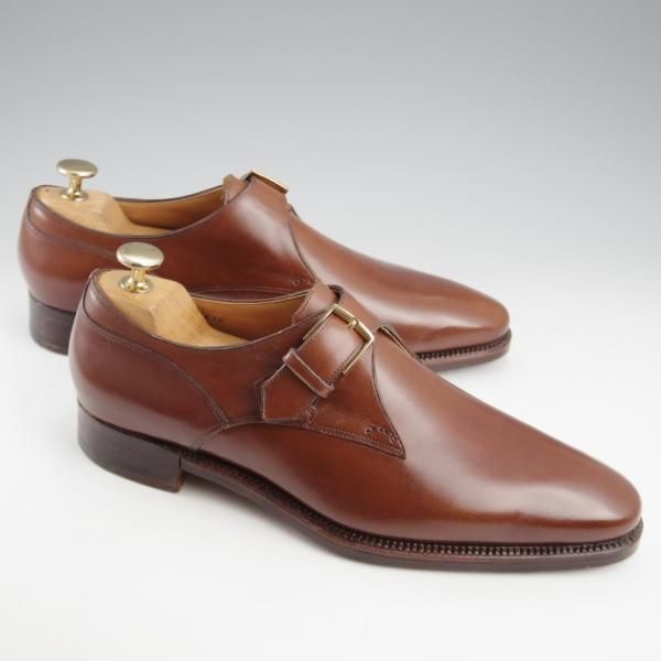 未使用★(HM)ギルド・オブ・クラフツ US7D【税込上代￥165,000-★Runtis/ハンドソーンウェルテッド製法】モンクストラップ/茶★k549