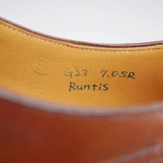 未使用★(HM)ギルド・オブ・クラフツ US7D【税込上代￥165,000-★Runtis/ハンドソーンウェルテッド製法】モンクストラップ/茶★k549