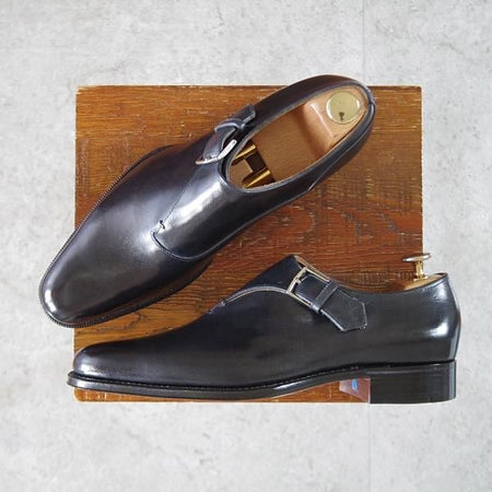 未使用★(HM)ギルド・オブ・クラフツ US7C【税込上代￥165,000-★Winchester/ハンドソーンウェルテッド製法】サイドモンク/濃紺★k550