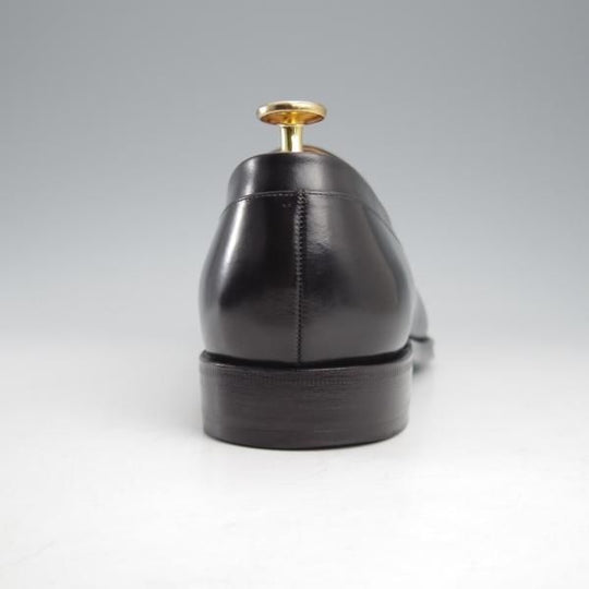 極美品★CALMANTHOLOGY/カルマンソロジー UK7.5【定価￥129,800-★オペラローファー/(仏)デュプイ社のサドルカーフ】A4958/黒★k551