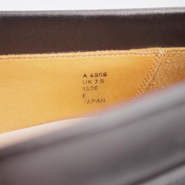 極美品★CALMANTHOLOGY/カルマンソロジー UK7.5【定価￥129,800-★オペラローファー/(仏)デュプイ社のサドルカーフ】A4958/黒★k551
