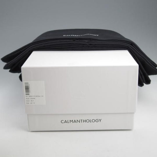 極美品★CALMANTHOLOGY/カルマンソロジー UK7.5【定価￥129,800-★オペラローファー/(仏)デュプイ社のサドルカーフ】A4958/黒★k551