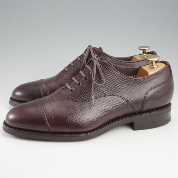 使用数回★三陽山長 SIZE 7【定価￥80,300-★(英)C.F.ステッド社のクロスボード/友二郎】ストレートチップ/濃茶/Sanyo Yamacho★k552