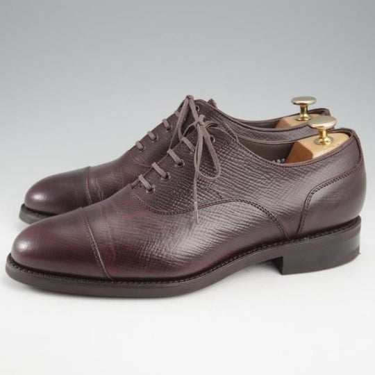 使用数回★三陽山長 SIZE 7【定価￥80,300-★(英)C.F.ステッド社のクロスボード/友二郎】ストレートチップ/濃茶/Sanyo Yamacho★k552