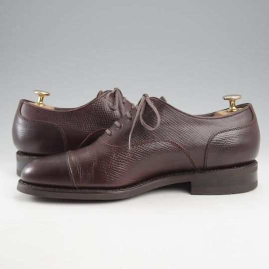 使用数回★三陽山長 SIZE 7【定価￥80,300-★(英)C.F.ステッド社のクロスボード/友二郎】ストレートチップ/濃茶/Sanyo Yamacho★k552