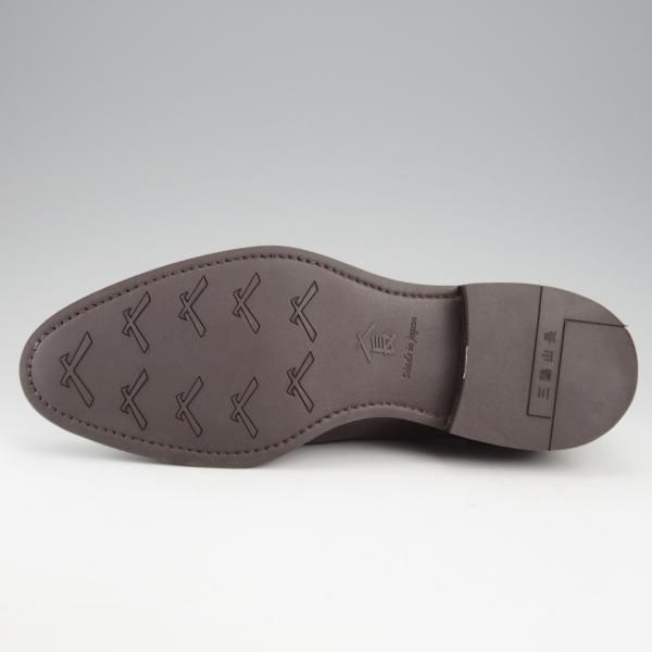 使用数回★三陽山長 SIZE 7【定価￥80,300-★(英)C.F.ステッド社のクロスボード/友二郎】ストレートチップ/濃茶/Sanyo Yamacho★k552