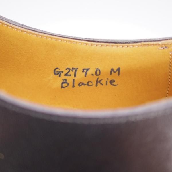 未使用★(浅草)ギルド・オブ・クラフツ SIZE 7(M)【定価￥115,500-★Blackie/ストレートチップ】カーフ/黒/メンズ/Guild of crafts★k553