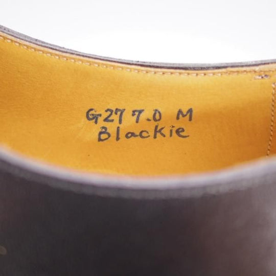 未使用★(浅草)ギルド・オブ・クラフツ SIZE 7(M)【定価￥115,500-★Blackie/ストレートチップ】カーフ/黒/メンズ/Guild of crafts★k553