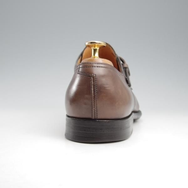極上★ジョンロブ SIZE 40/UK6.5程度【貴重★(仏)エルメス別注/HERMES/モンクストラップ】H103ラスト/JARVIS/灰茶/JOHN LOBB★k557
