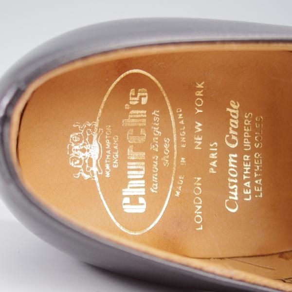 未使用★チャーチ UK6.5程度【貴重★旧チャーチ/73ラスト/CONSUL】コンサル/3都市ロゴ/ストレートチップ/カーフ/黒/Church'★k558