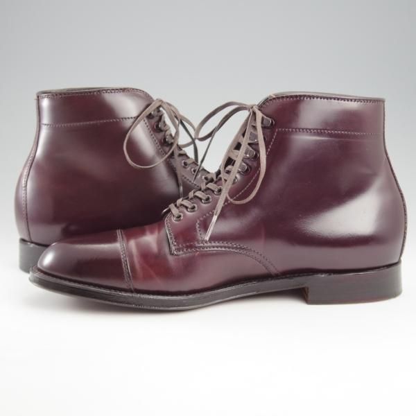 極美品★オールデン 8D【貴重★コードバン仕様/(香港)TASSELS別注/40718H】バリ—ラスト/ブーツ/#8/バーガンディー/赤茶/ALDEN★k559