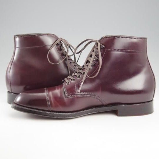 極美品★オールデン 8D【貴重★コードバン仕様/(香港)TASSELS別注/40718H】バリ—ラスト/ブーツ/#8/バーガンディー/赤茶/ALDEN★k559