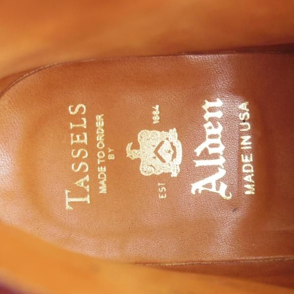 極美品★オールデン 8D【貴重★コードバン仕様/(香港)TASSELS別注/40718H】バリ—ラスト/ブーツ/#8/バーガンディー/赤茶/ALDEN★k559