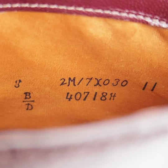 極美品★オールデン 8D【貴重★コードバン仕様/(香港)TASSELS別注/40718H】バリ—ラスト/ブーツ/#8/バーガンディー/赤茶/ALDEN★k559