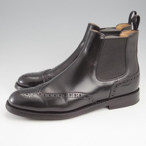 極美品★チャーチ(レディース) SIZE 36.5【定価￥176,000★KETSBY/サイドゴアブーツ】ポリッシュドバインダーカーフ/黒/Church's★k560