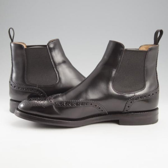 極美品★チャーチ(レディース) SIZE 36.5【定価￥176,000★KETSBY/サイドゴアブーツ】ポリッシュドバインダーカーフ/黒/Church's★k560