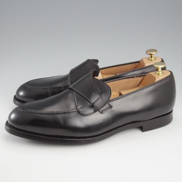 ★クロケット&ジョーンズ 9E【定価￥110,000-★SELBY/セルビー】バタフライローファー/375ラスト/カーフ/黒/メンズ/Crockett&Jones★k561