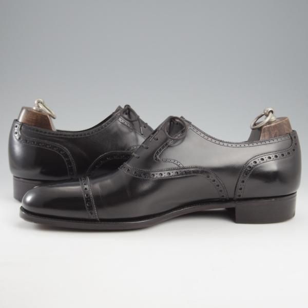 極上★(英)ガジアーノ&ガーリング 10E【現行定価20万円以上★HARROW/純正シューツリー付】GG06ラスト/クォーターブローグ/黒★k565