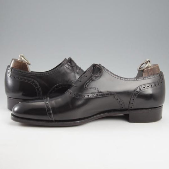 極上★(英)ガジアーノ&ガーリング 10E【現行定価20万円以上★HARROW/純正シューツリー付】GG06ラスト/クォーターブローグ/黒★k565