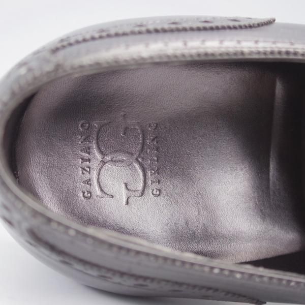 極上★(英)ガジアーノ&ガーリング 10E【現行定価20万円以上★HARROW/純正シューツリー付】GG06ラスト/クォーターブローグ/黒★k565